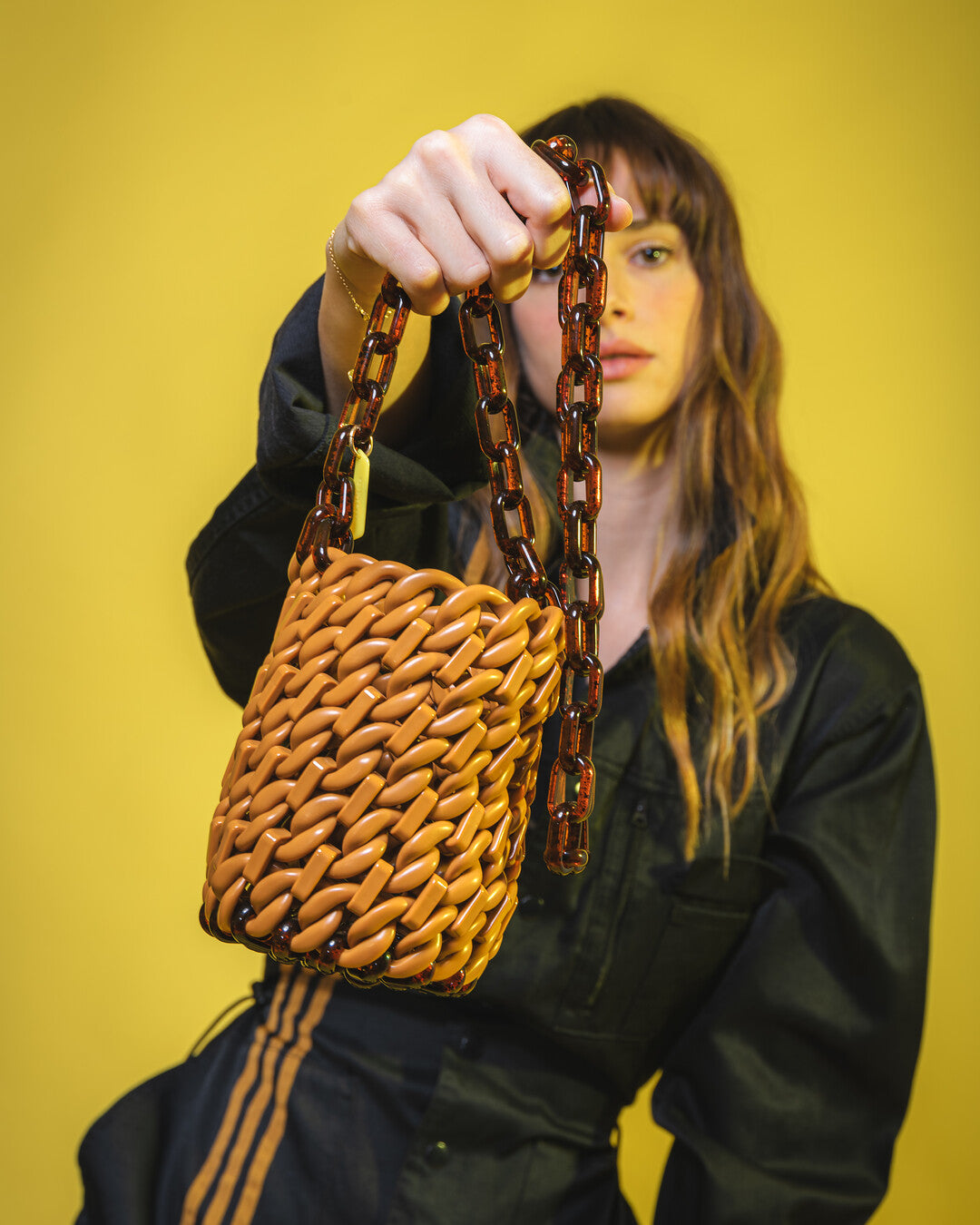 Handmade resin bucket bag - BiMOR Italy