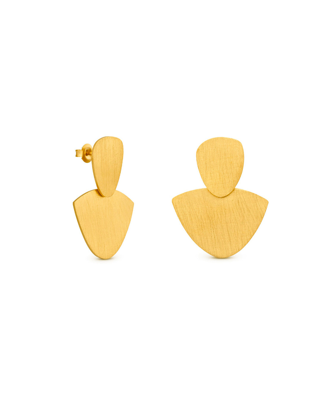 Handmade golden earrings - Joidart