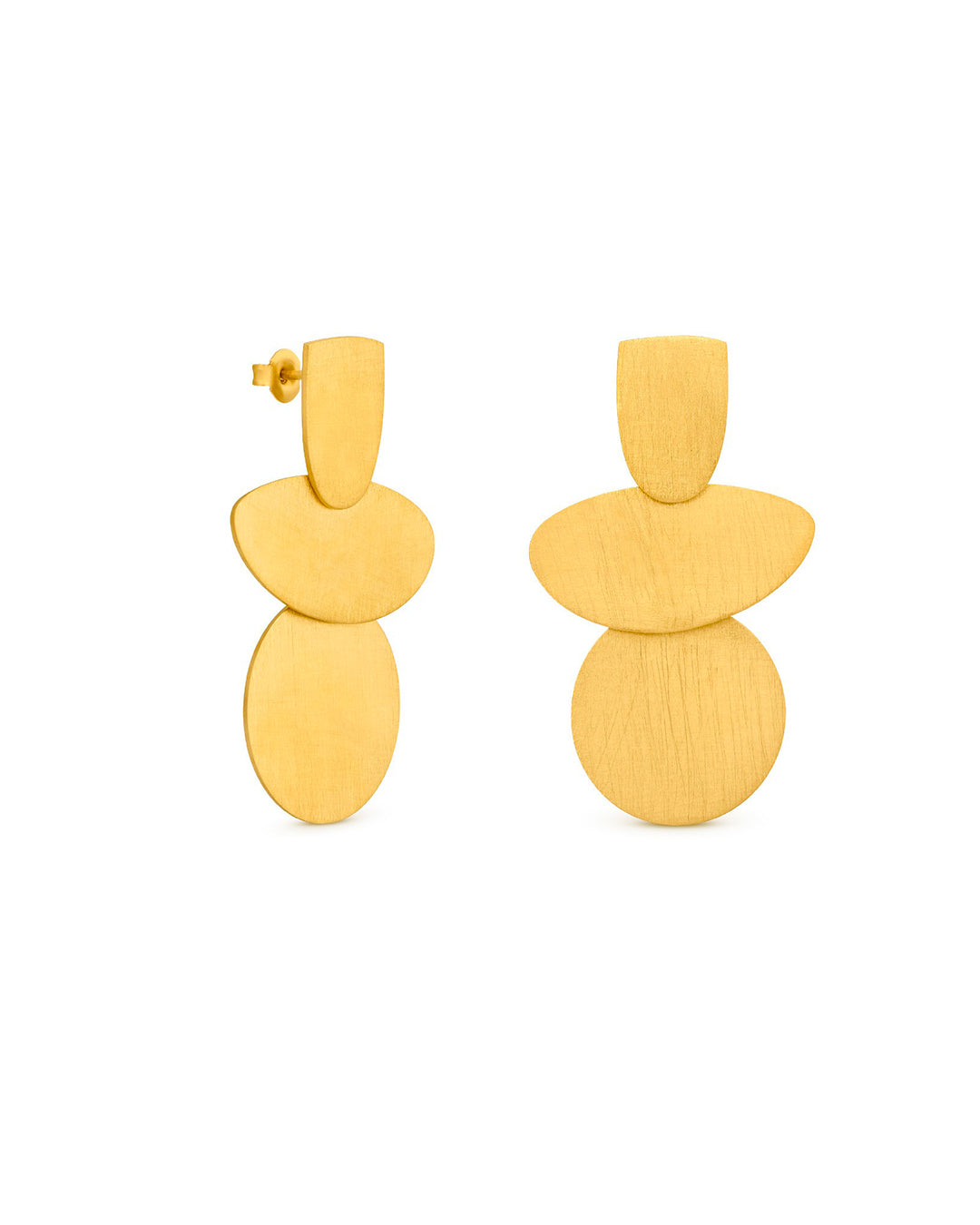 Handmade golden earrings - Joidart