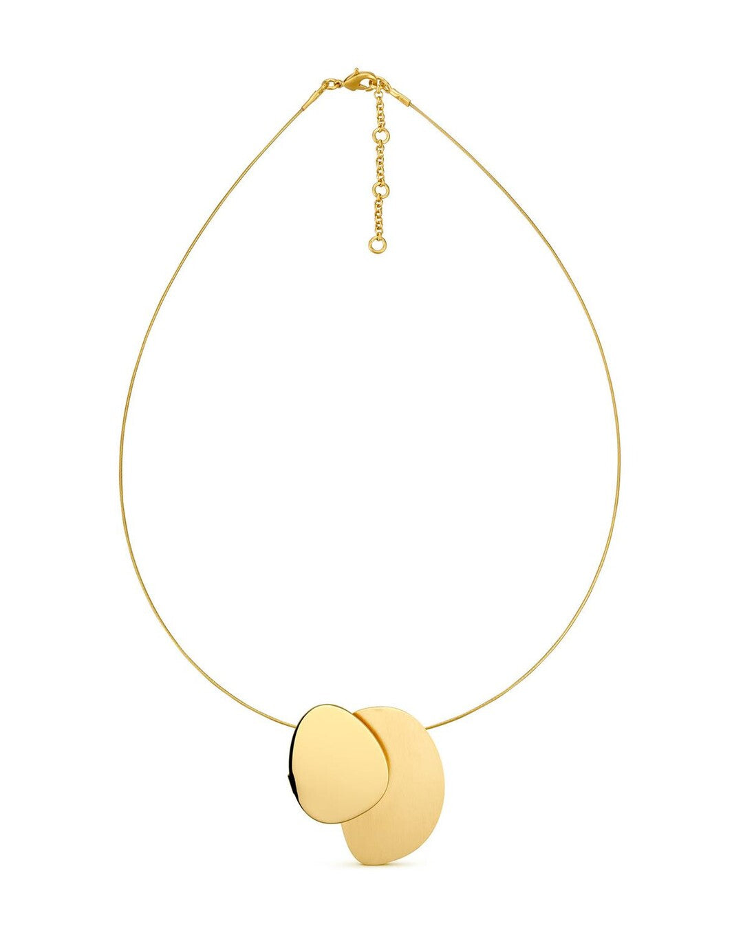 Golden necklace with pendant Eclipse