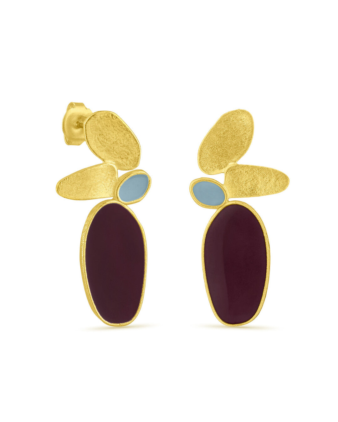 Large golden earrings Thalus