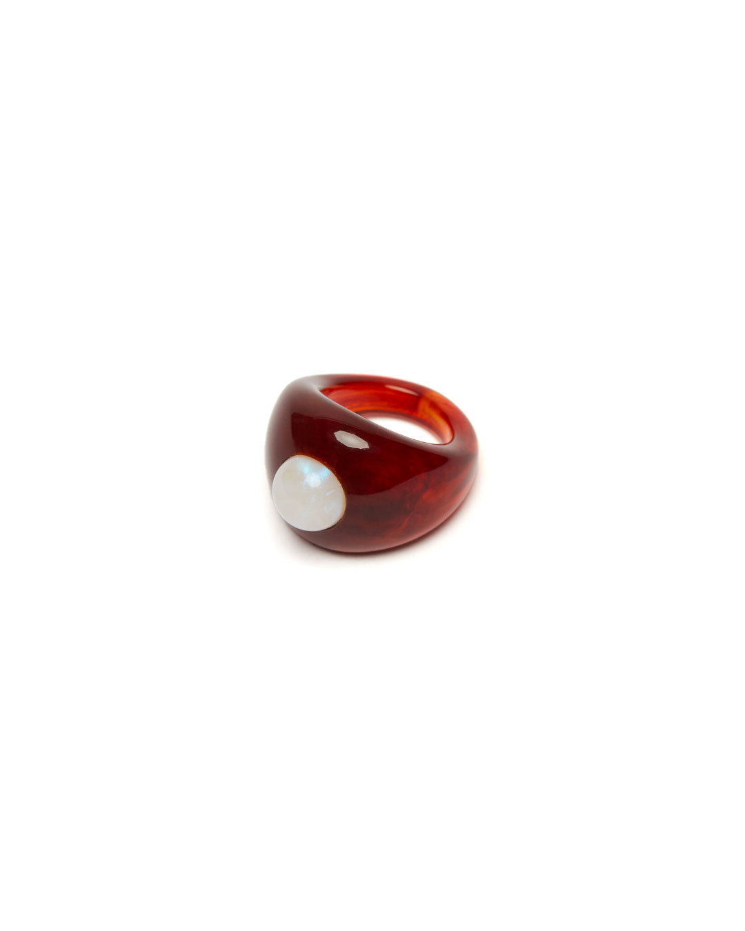Cacao Olo Ring with stone