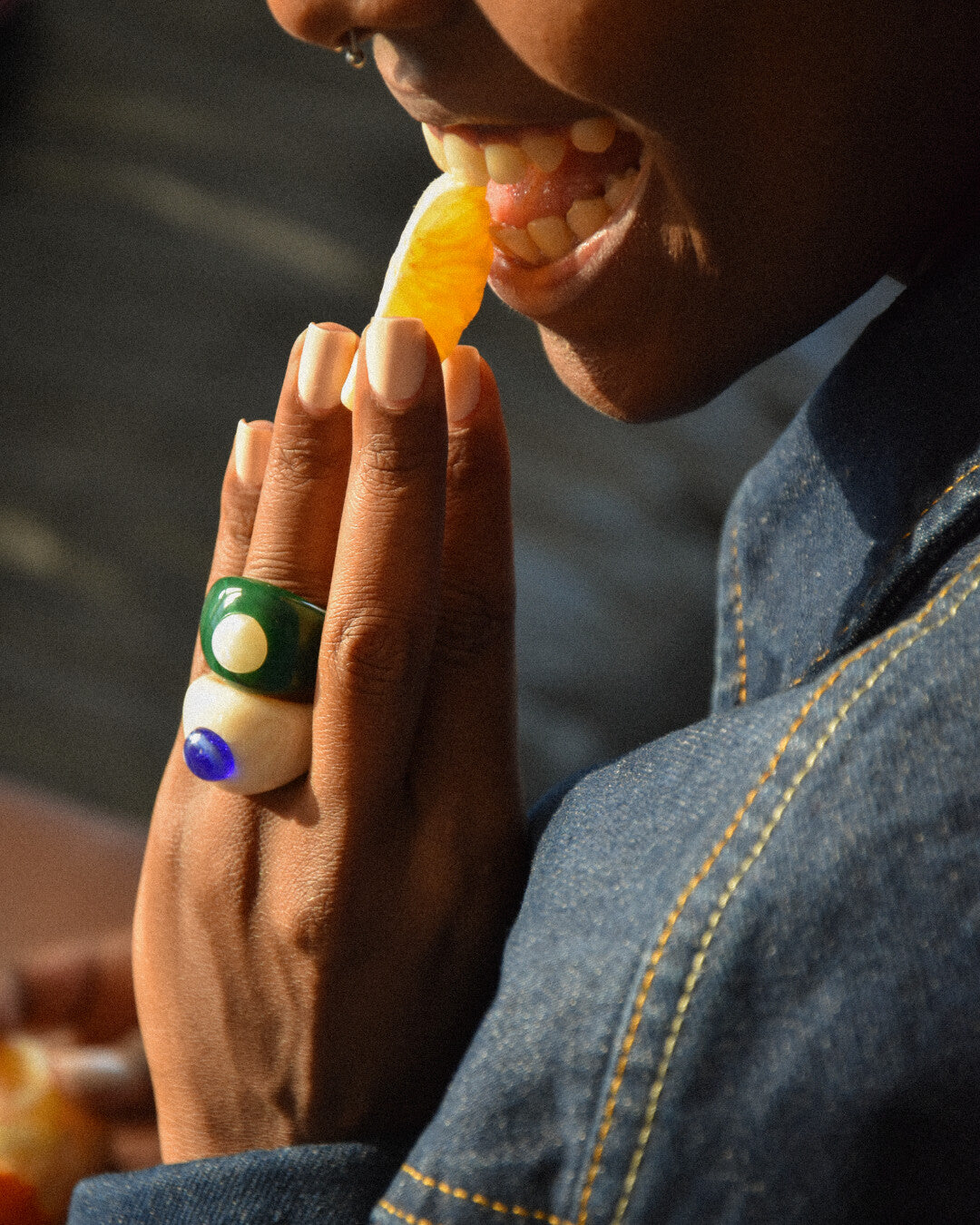 Vaniglia Olo Ring with stone