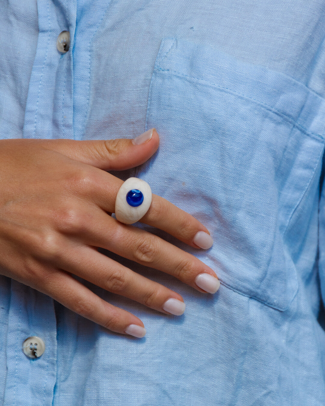 Vaniglia Olo Ring with stone