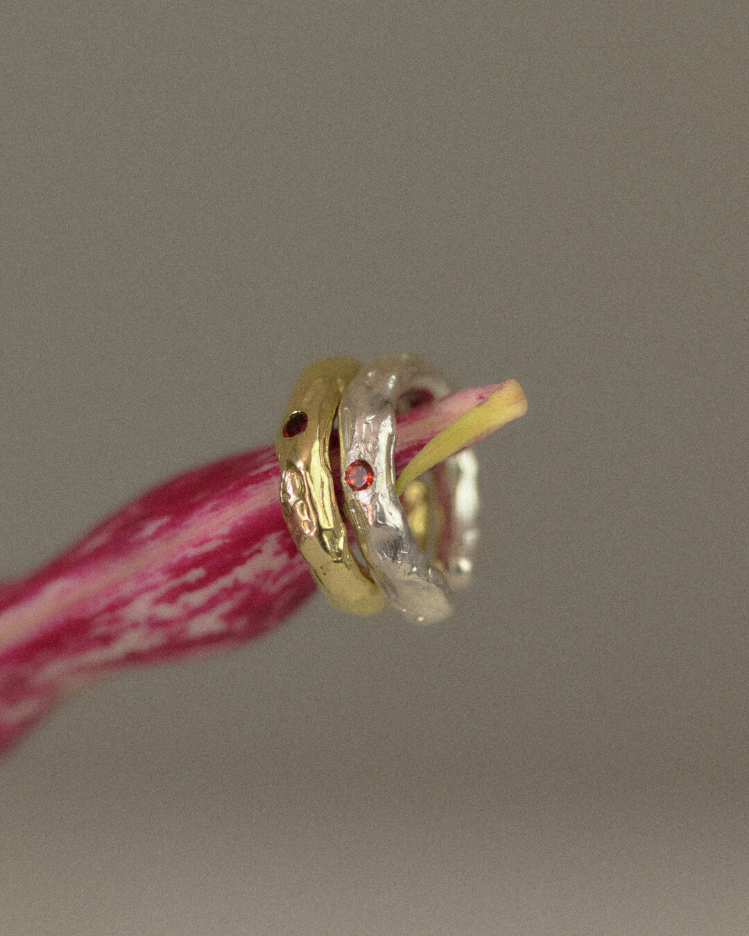 Lava Stone earcuff bronze