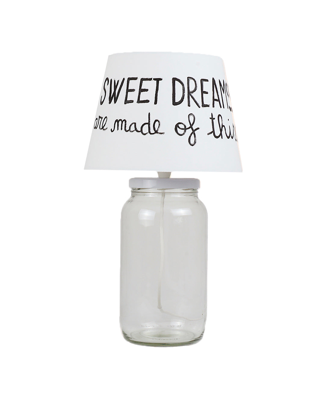 Handmade upcycled lamp - Lait Luce