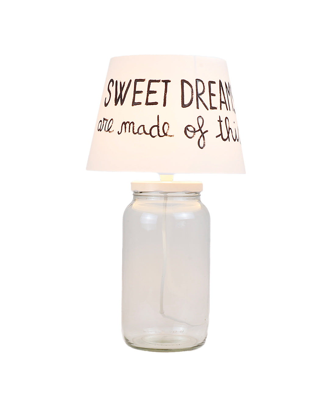 Handmade upcycled lamp - Lait Luce