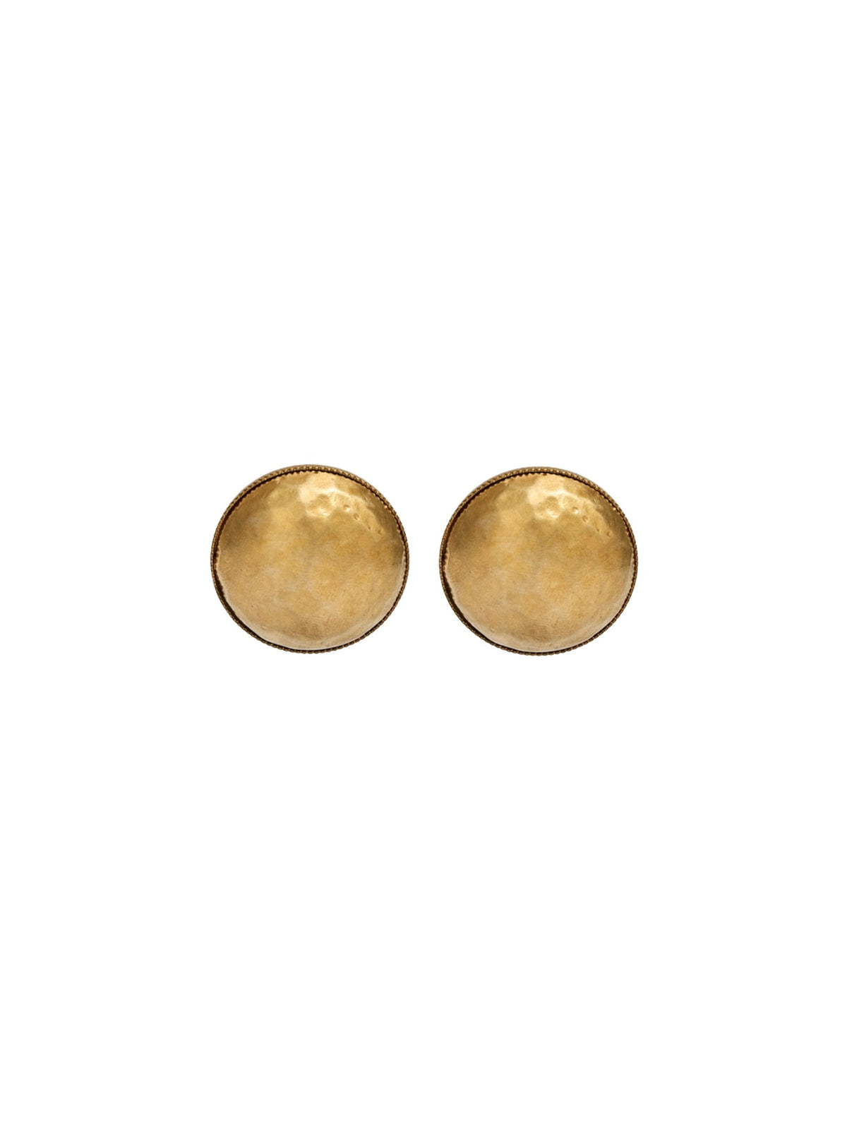 Febe gold vintage button earrings