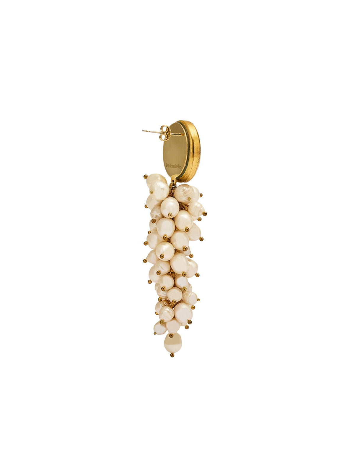 Greta mother-of-pearl and pearl button earrings