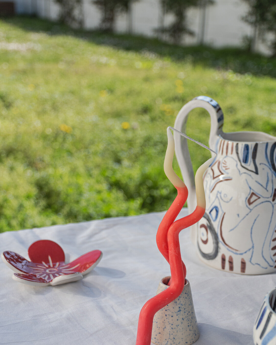 Minerva Duo - handmade stick candle