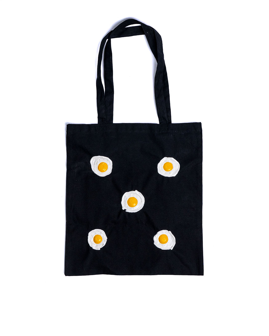 Borsa di tela nera Uova