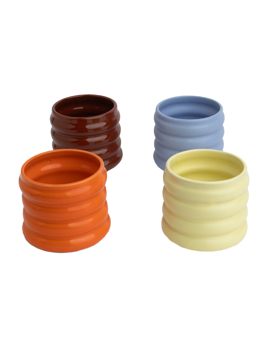 Bumpy cup handmade handcrafted pottery colorful round