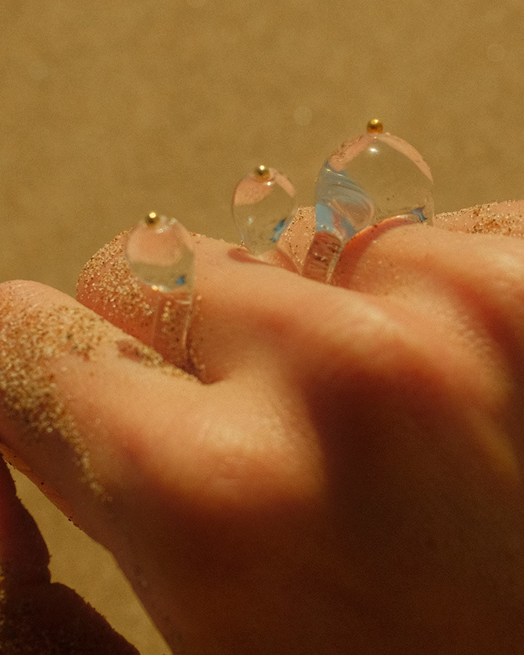 Glass Jewerly rings handmade handcrafted
