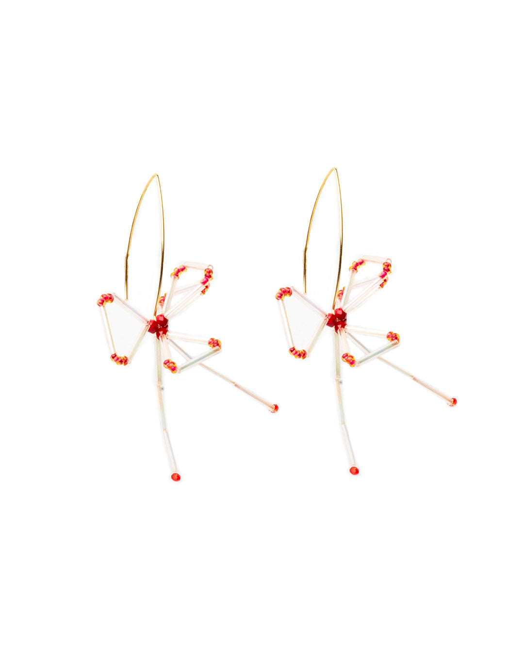 FLORS 05 - Pansy beaded earrings