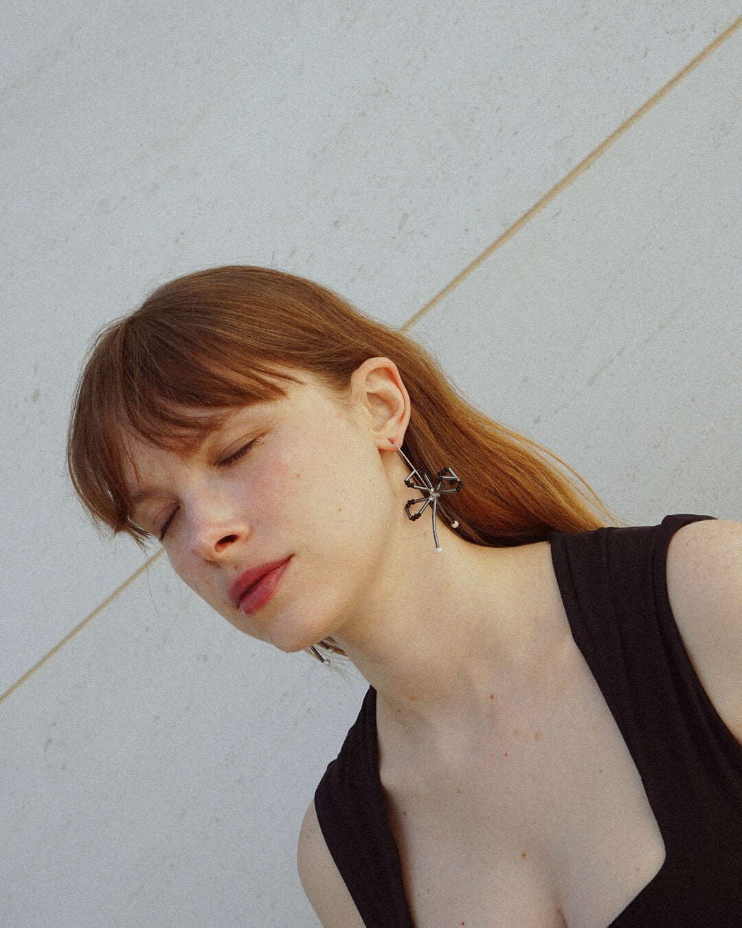 FLORS 05 - Pansy beaded earrings