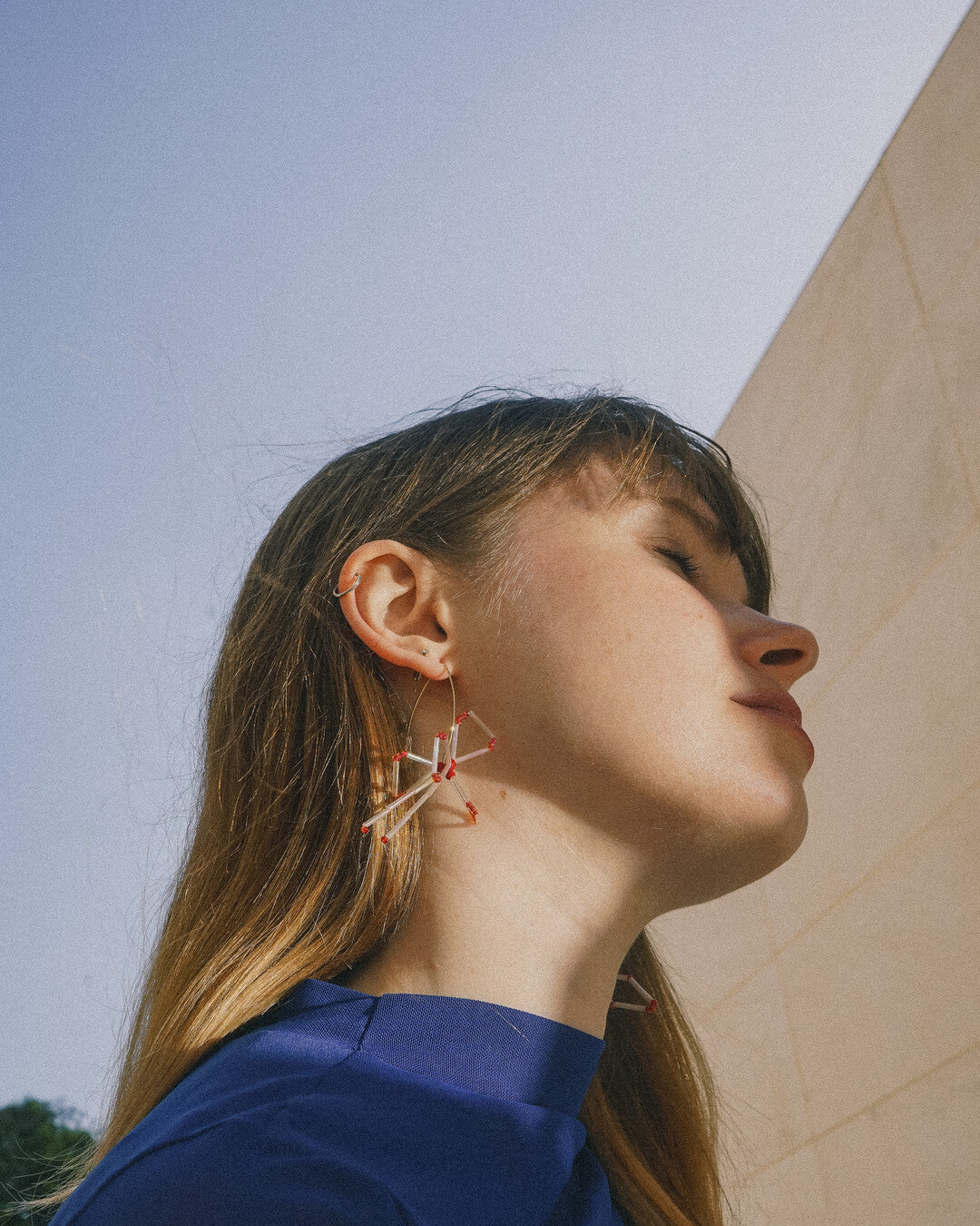 FLORS 05 - Pansy beaded earrings