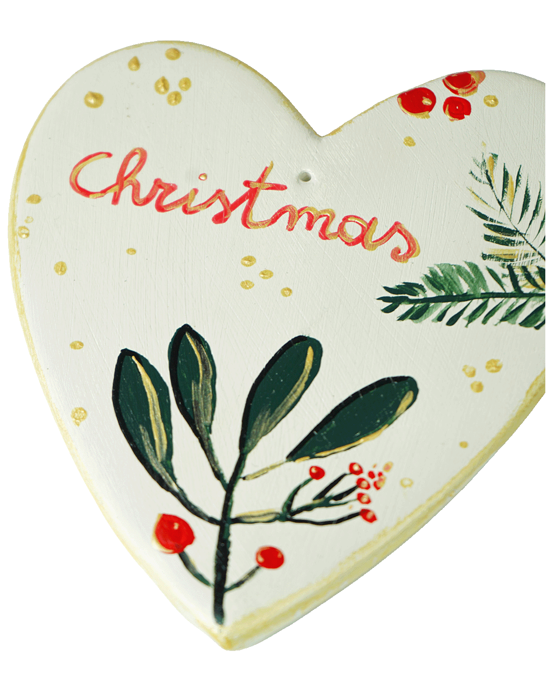 "Christmas" ceramic heart – Christmas collection