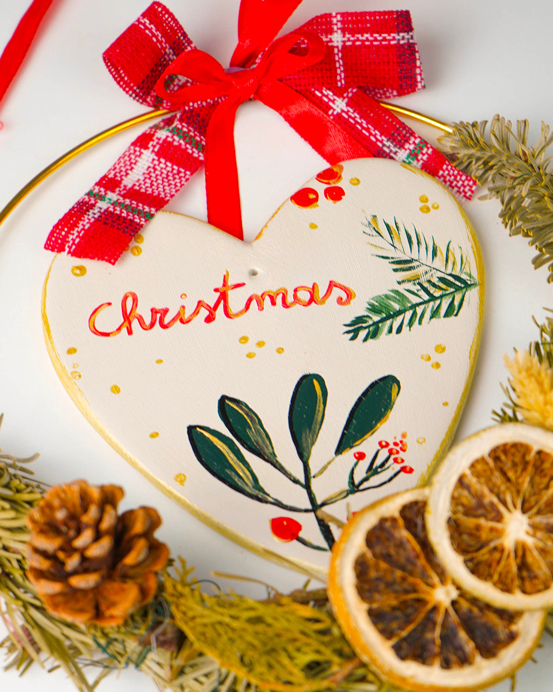 "Christmas" ceramic heart – Christmas collection