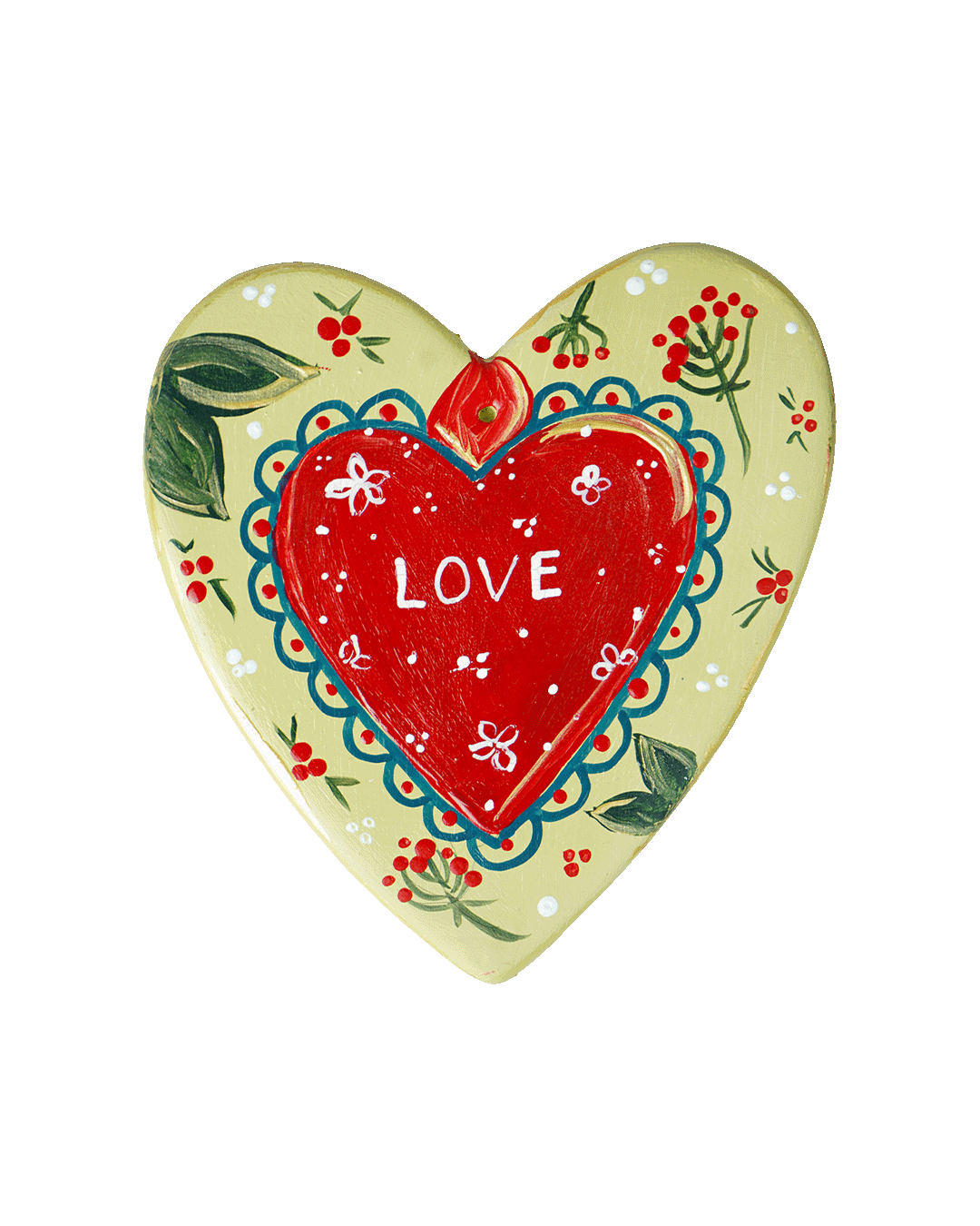 "Love" ceramic heart – Christmas collection