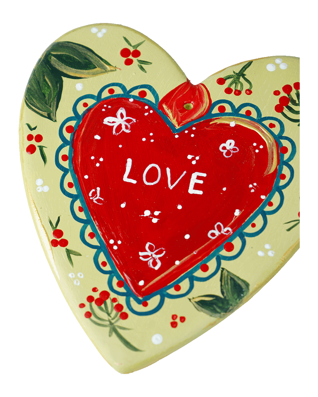 "Love" ceramic heart – Christmas collection