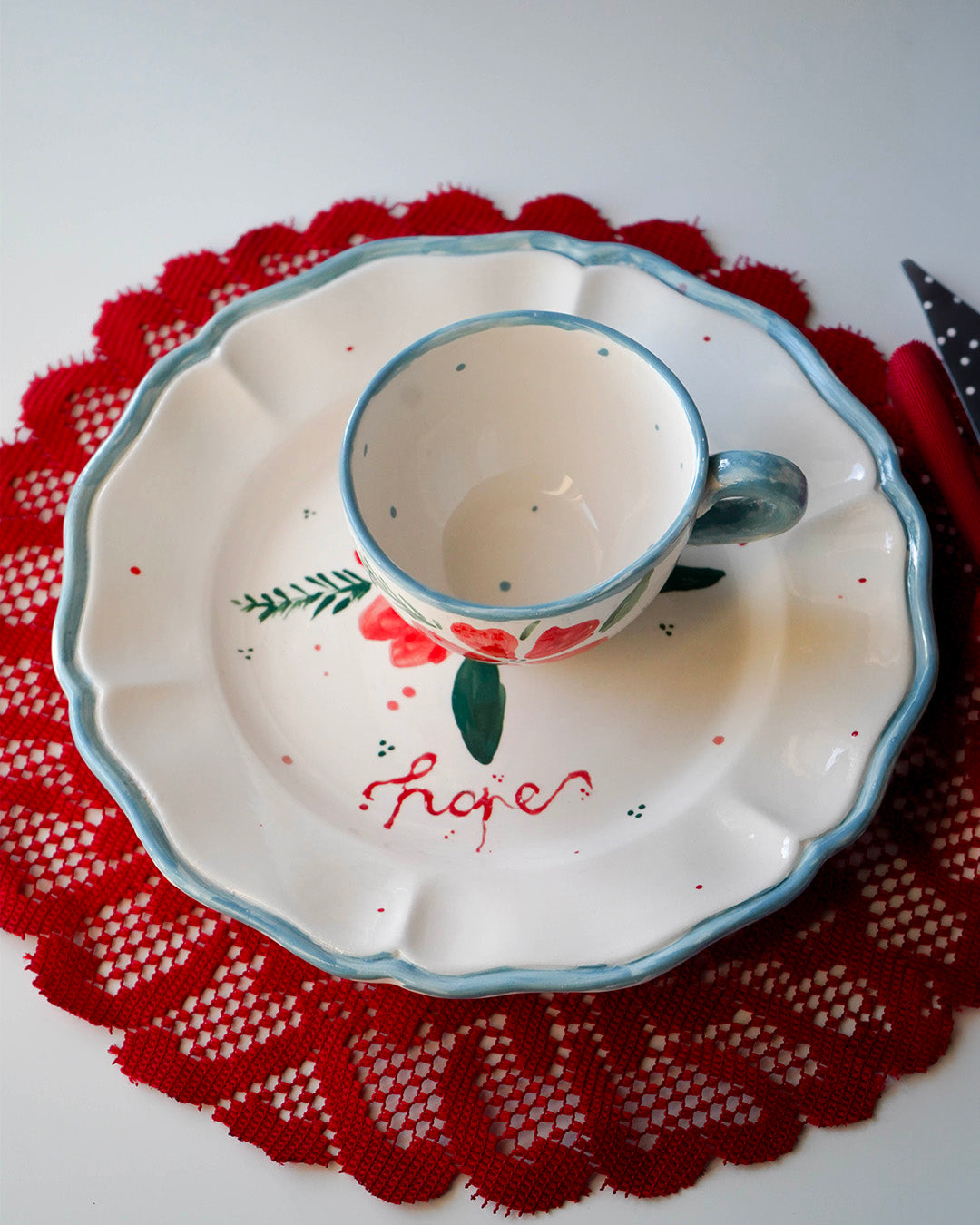 "HOPE" enamel plate – Christmas collection