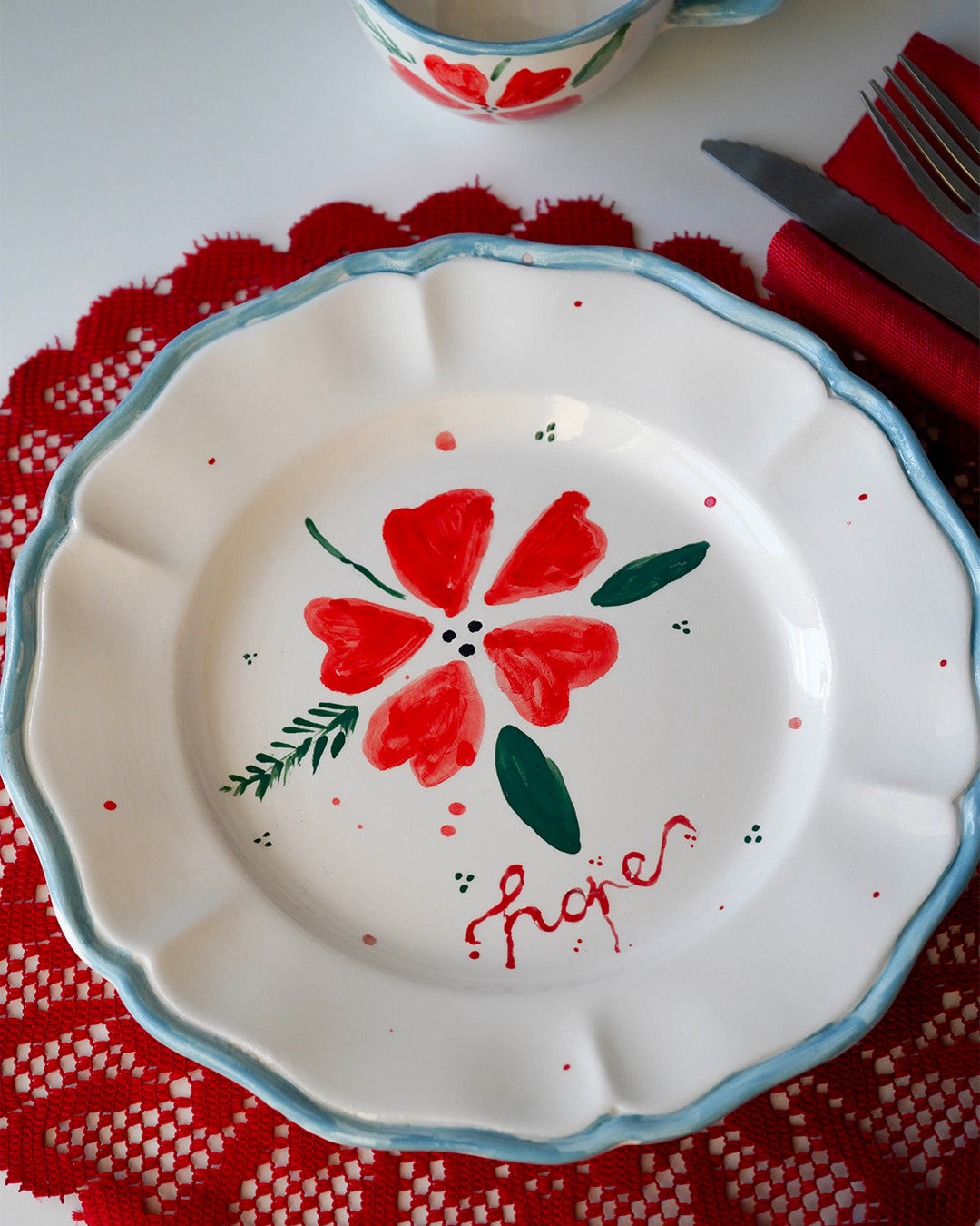 "HOPE" enamel plate – Christmas collection