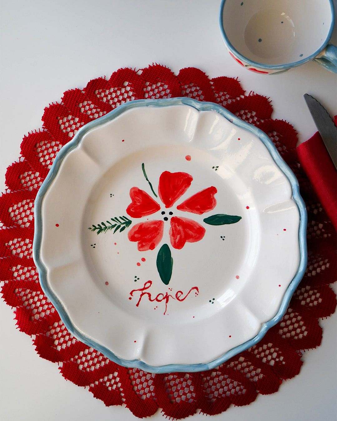 "HOPE" enamel plate – Christmas collection