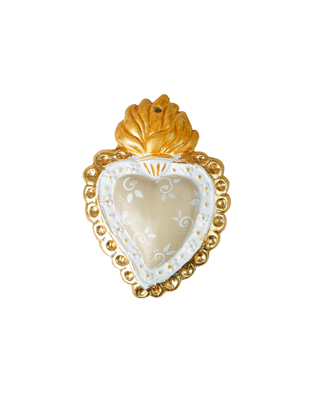 Ceramic Sacred Heart gold/beige – Christmas collection