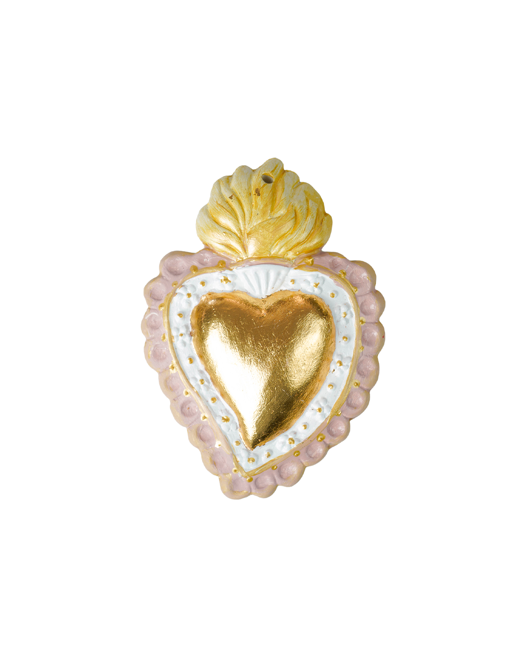 Ceramic Sacred Heart gold/pastel – Christmas collection