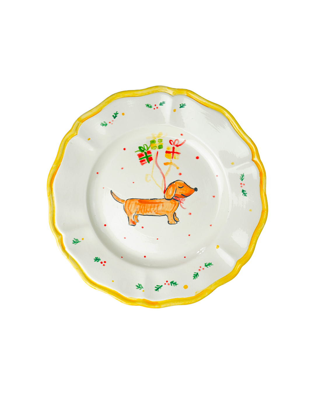 Christmas pet lovers plate Mix - Set of 4