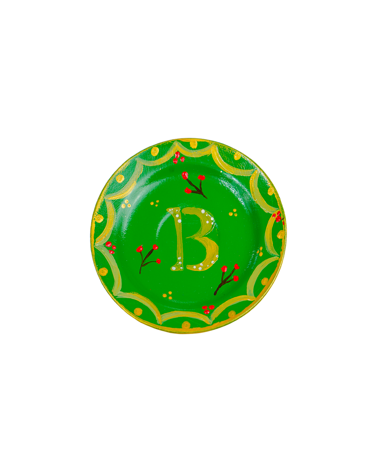 Custom small green decorative plate – Christmas collection