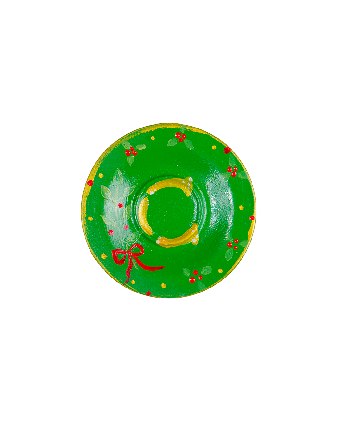 Custom small green decorative plate – Christmas collection