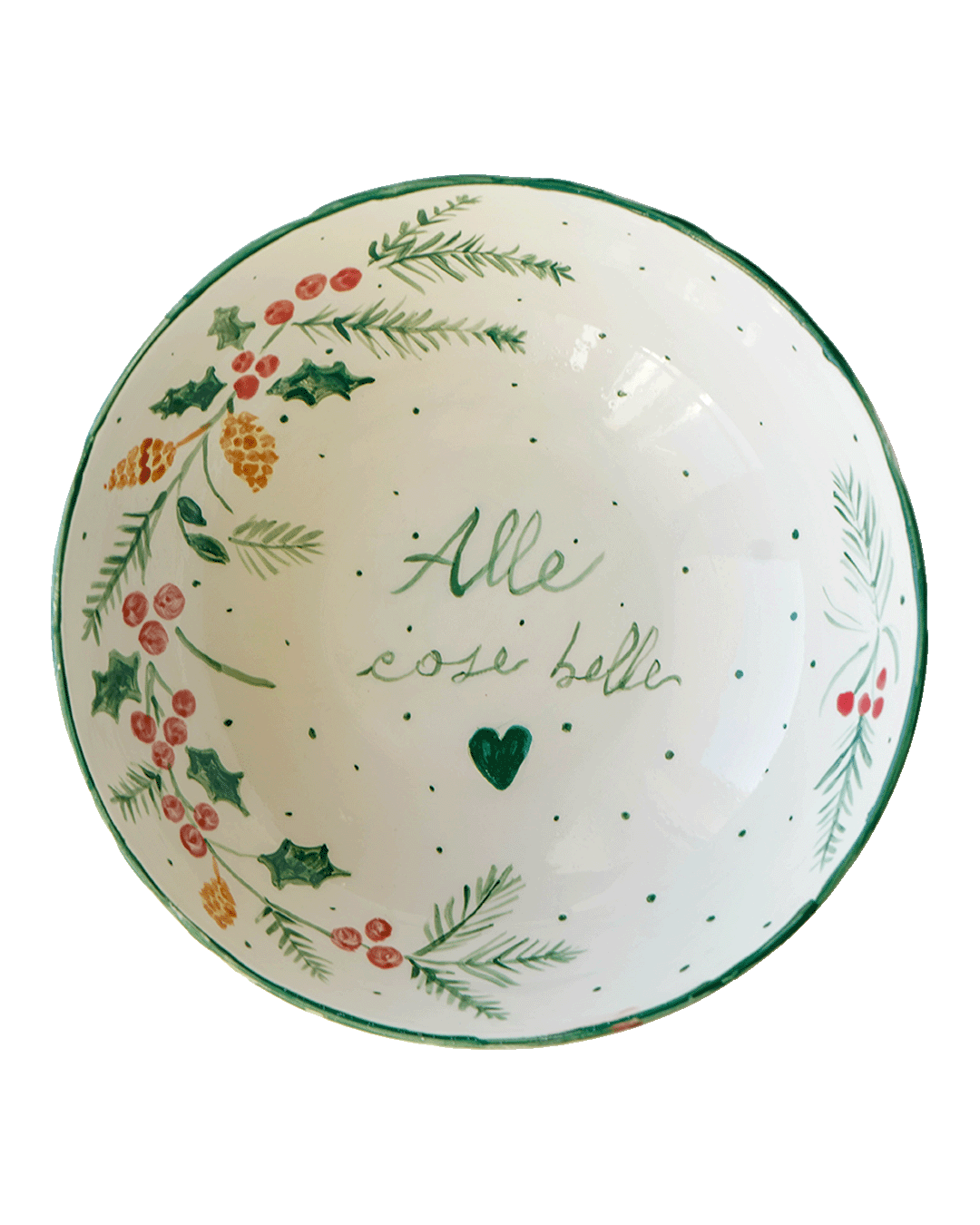 "Alle cose belle" green bowl - Christmas collection