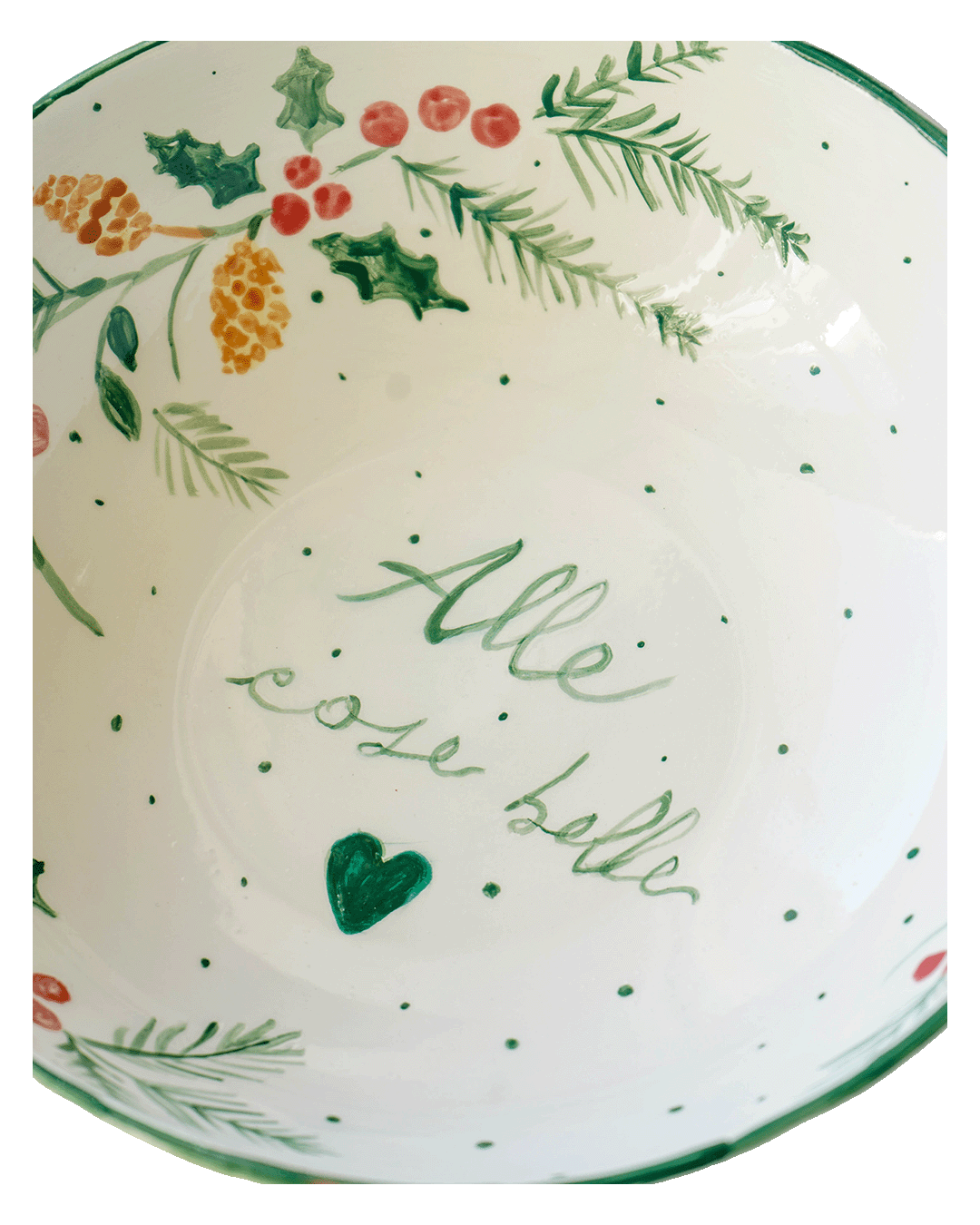 "Alle cose belle" green bowl - Christmas collection