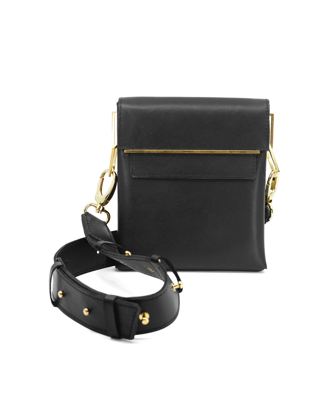 Leather bag gold handmade handcrafted