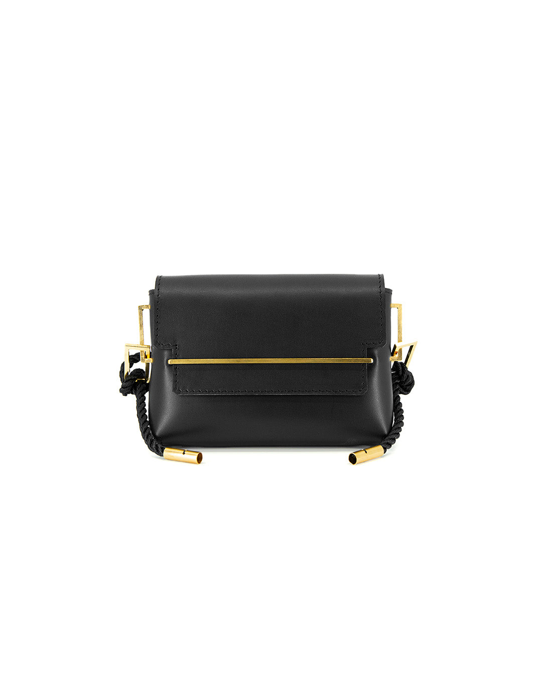 Leather bag handmade handcrafted black