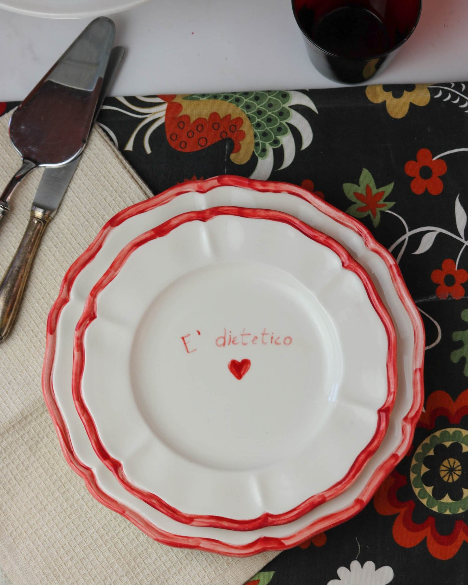 "È Dietetico" Plate – Dillo con un Piatto Collection