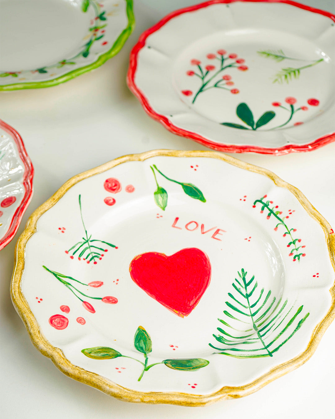 Enamel Large Plate Mix - Set of 4
