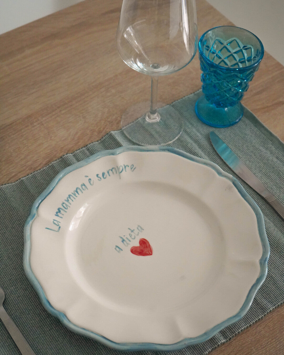 "La mamma è sempre a dieta" Plate – Dillo con un Piatto Collection