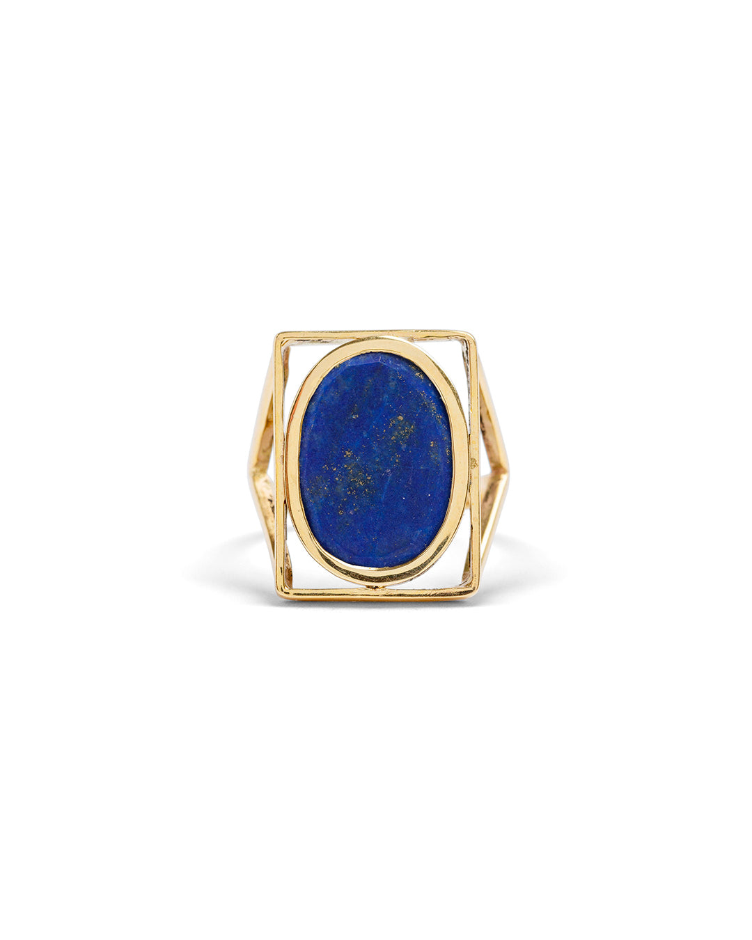 Maitea handmade ring with blue stone