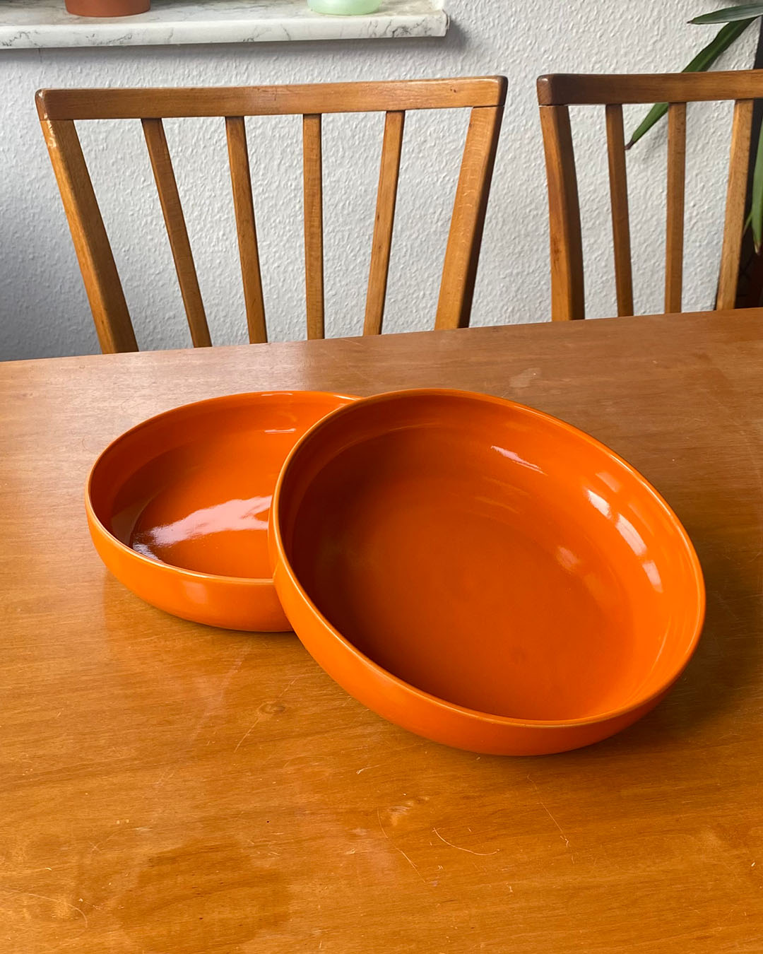 Handmade color block pasta plate - Maki Pottery