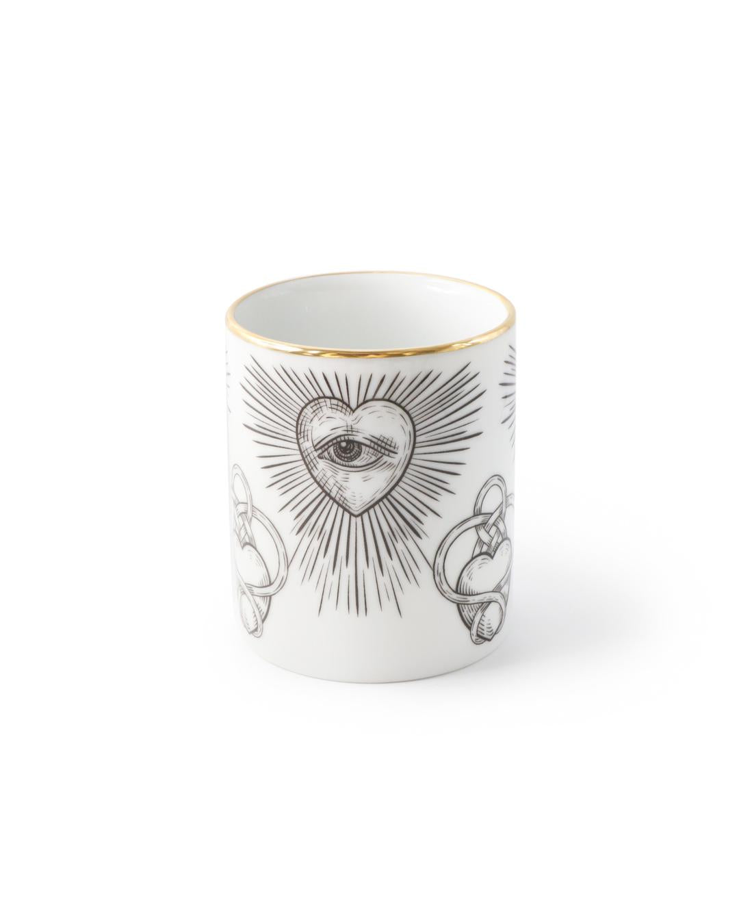Handmade Ceramic Illustrated Pencil Holder - Mezzogiornoh