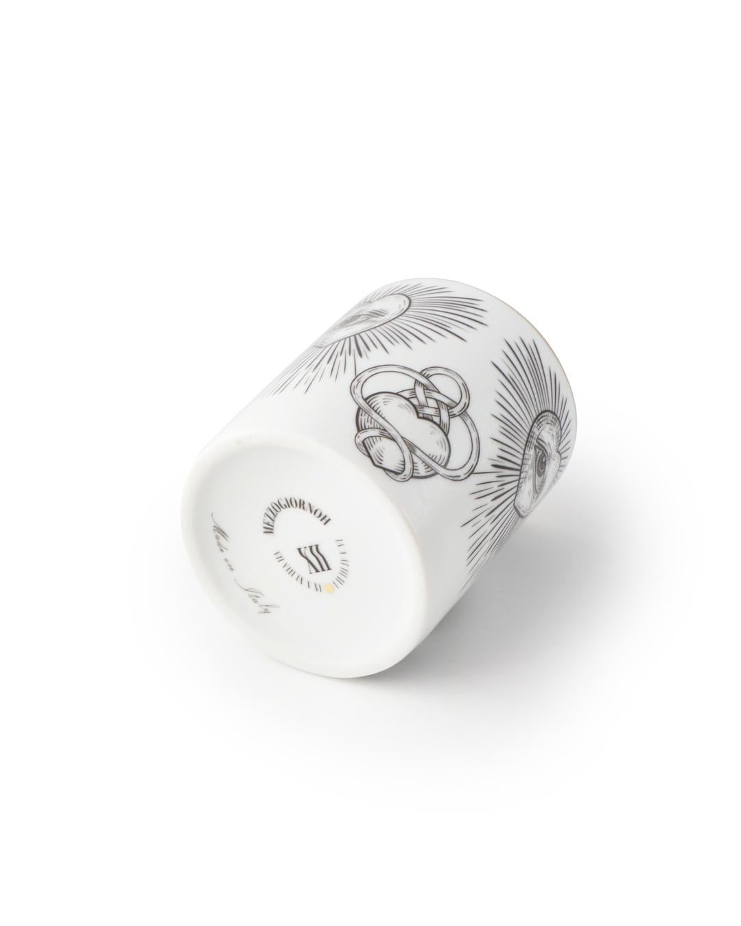 Handmade Ceramic Illustrated Pencil Holder - Mezzogiornoh