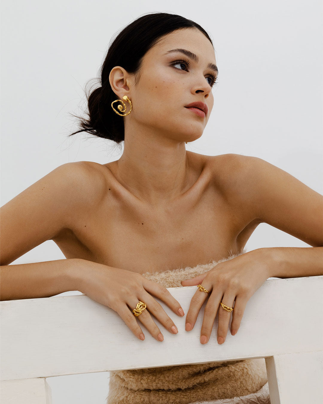 Handmade handcrafted jewelry silver gold earrings