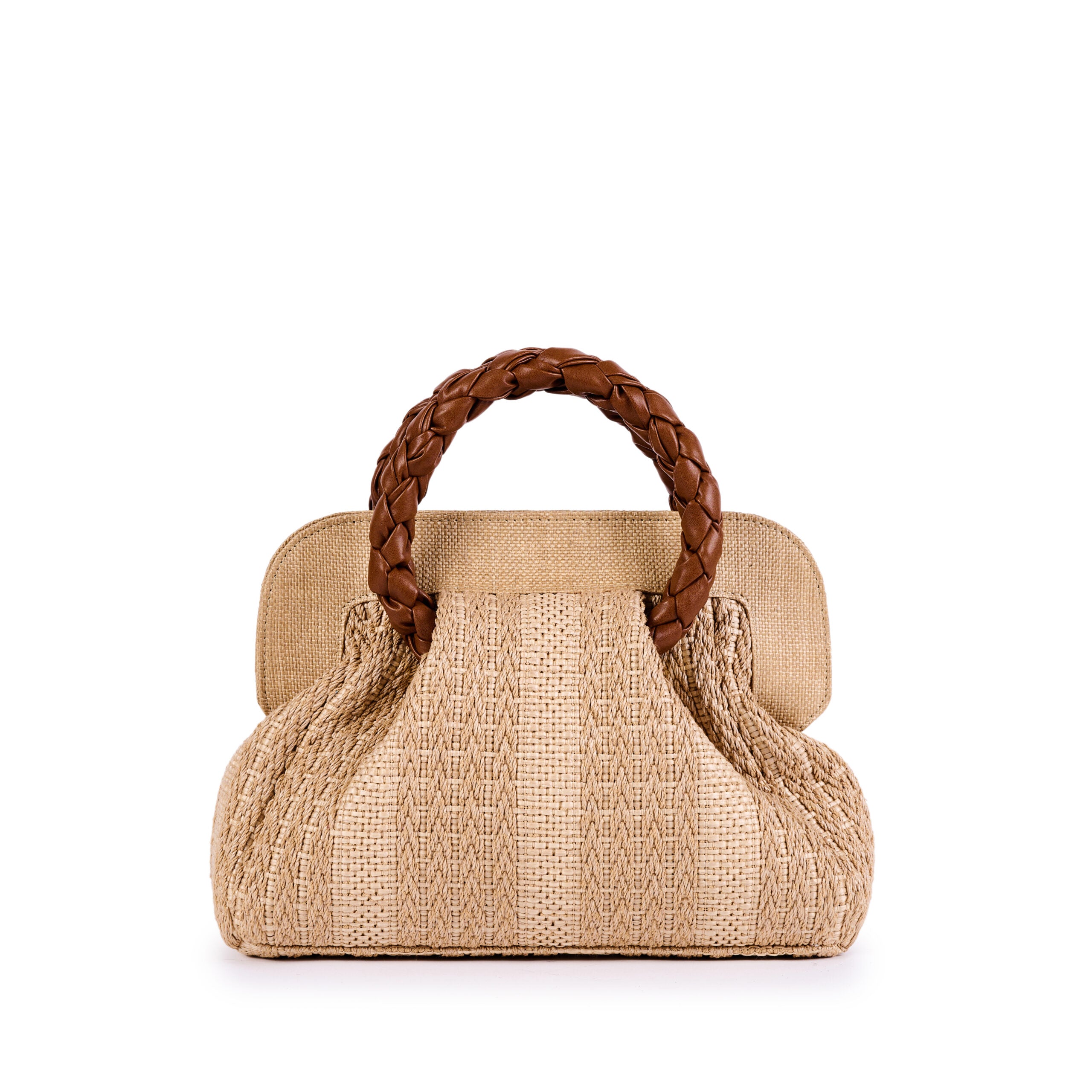 ViaMailBag Jacquard raffia bag