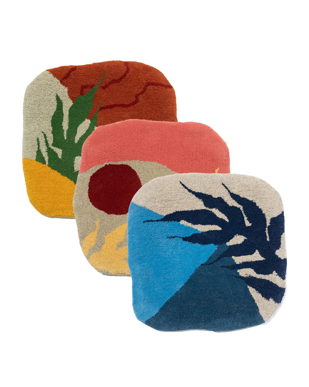 Chair covers tufted rugs MIX - set of 6 Maxime Mouroux