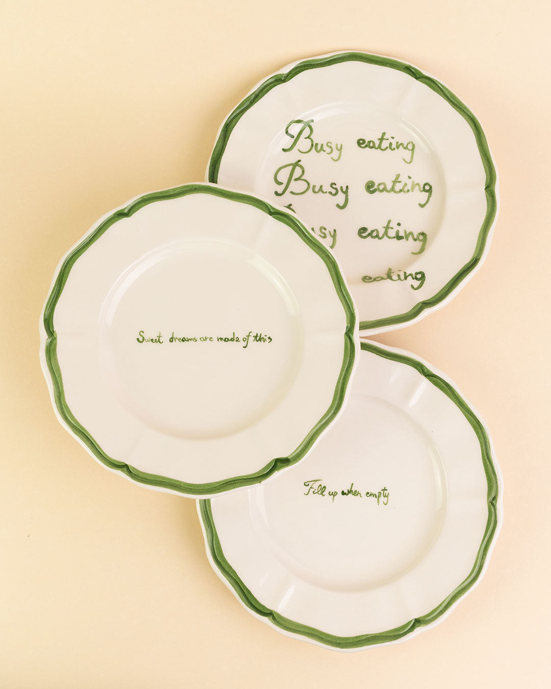 Busy eating plate pottery ceramics Musae Studio