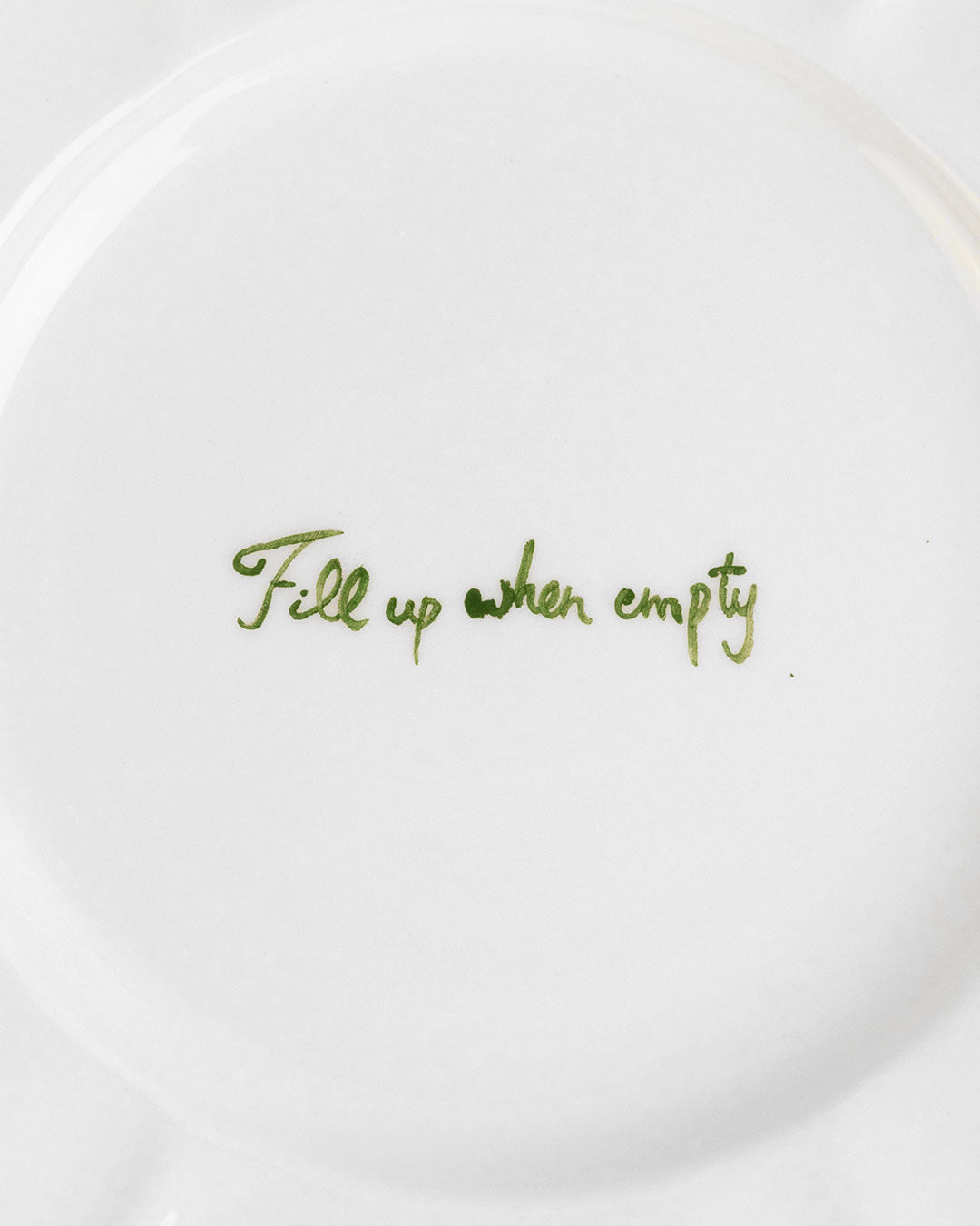 Fill up when empty plate pottery ceramics Musae Studio