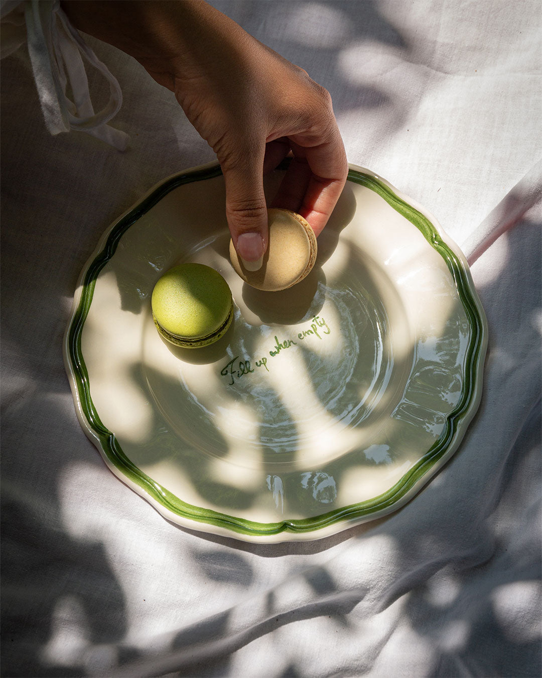 Fill up when empty plate pottery ceramics Musae Studio