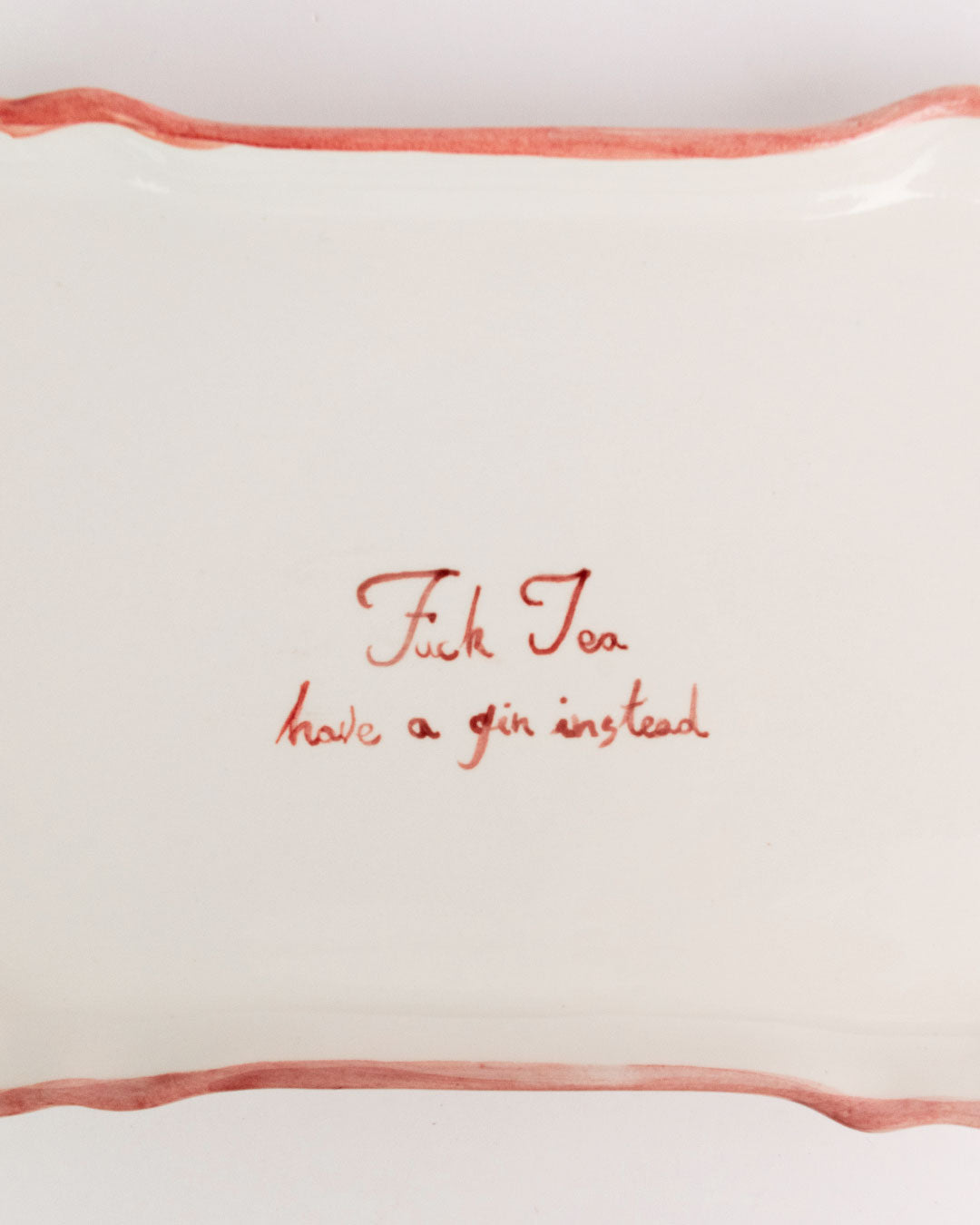 Vassoio "Fuck Tea, prendi un gin invece".